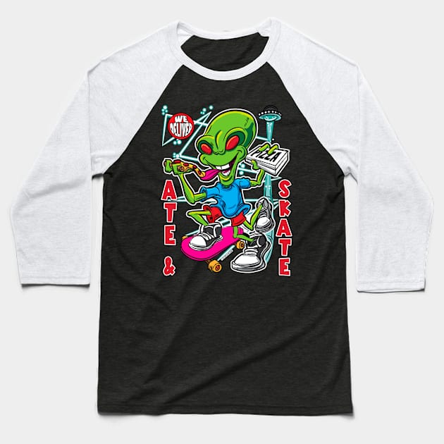 Ate & Skate Baseball T-Shirt by eShirtLabs